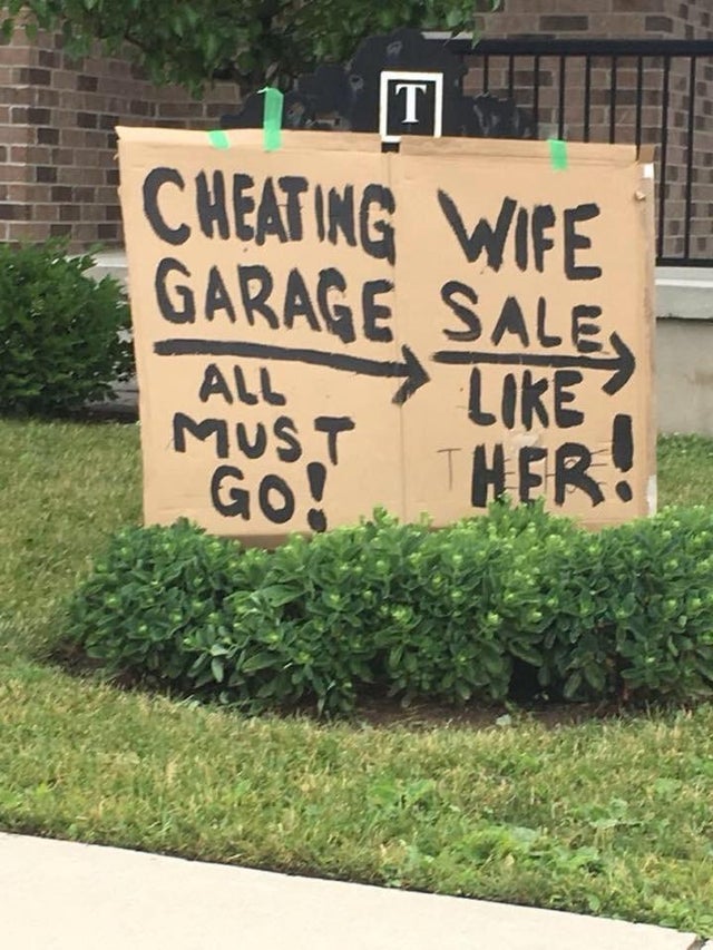 30 Hilariously Creative Yard Sale Signs Everyone Should See