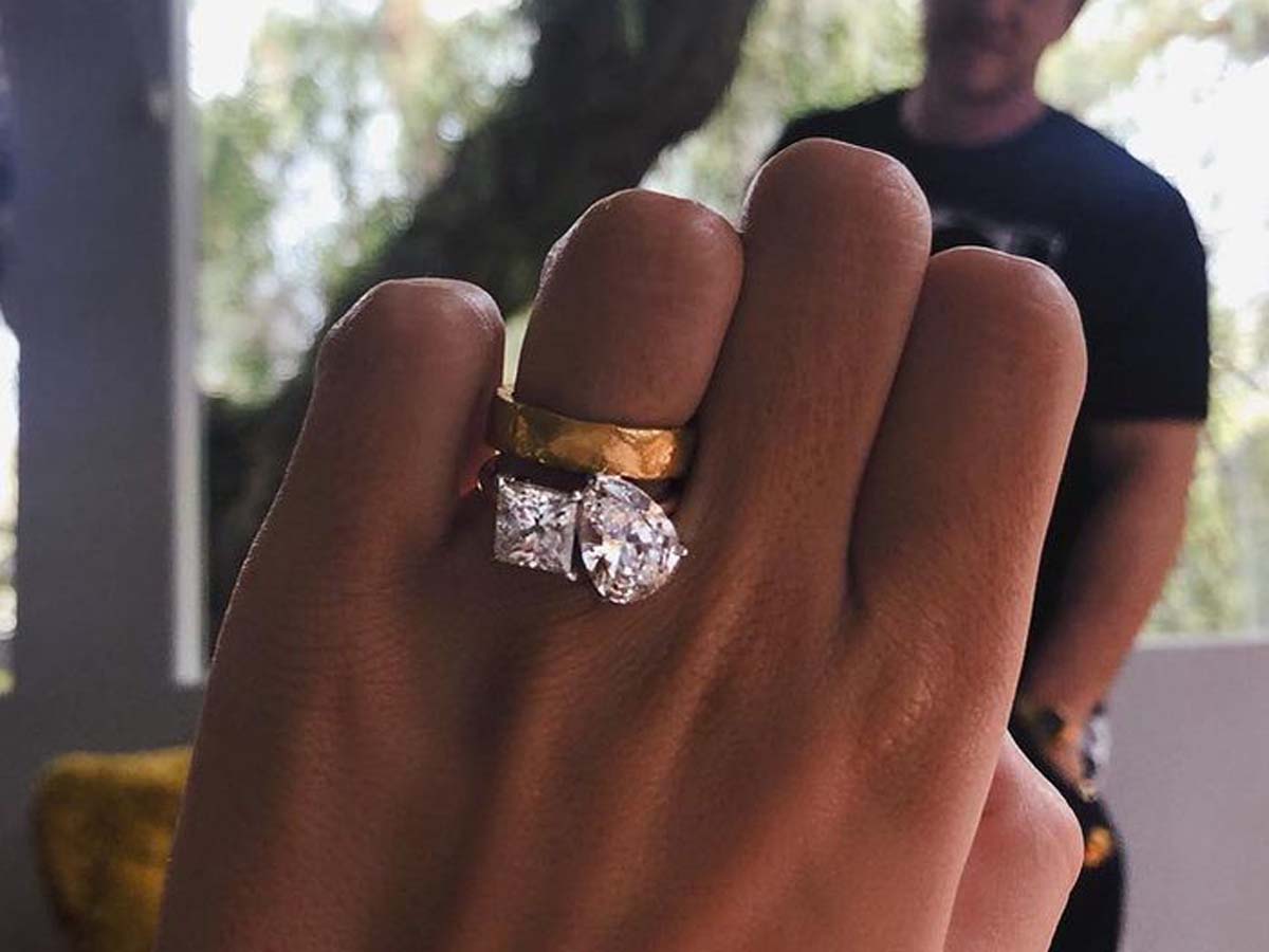 Vanessa Bryant Yellow Diamond Ring / Celebrity Wedding